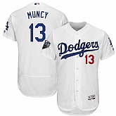 Dodgers 13 Max Muncy White 2018 World Series Flexbase Player Jersey Dzhi,baseball caps,new era cap wholesale,wholesale hats